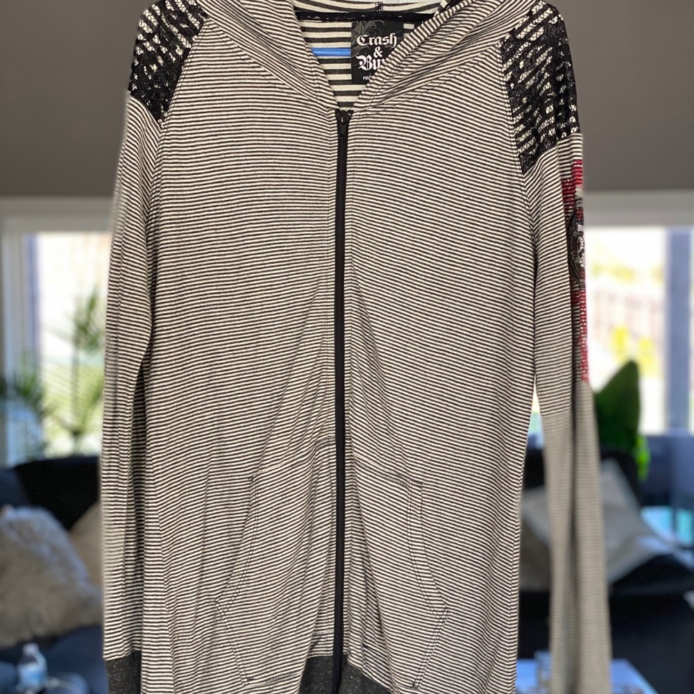 Crash and burn women’s zip jacket